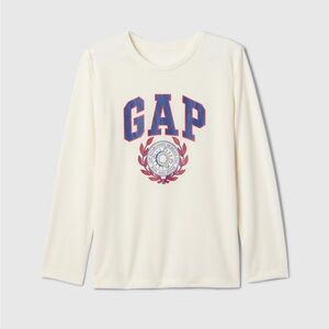 Gap kids logo emblem shirt tee long sleeve pj tshirt top NWT S M boys girls